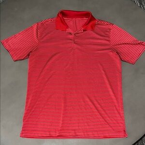 Nike Red Striped Men's Polo Shirt